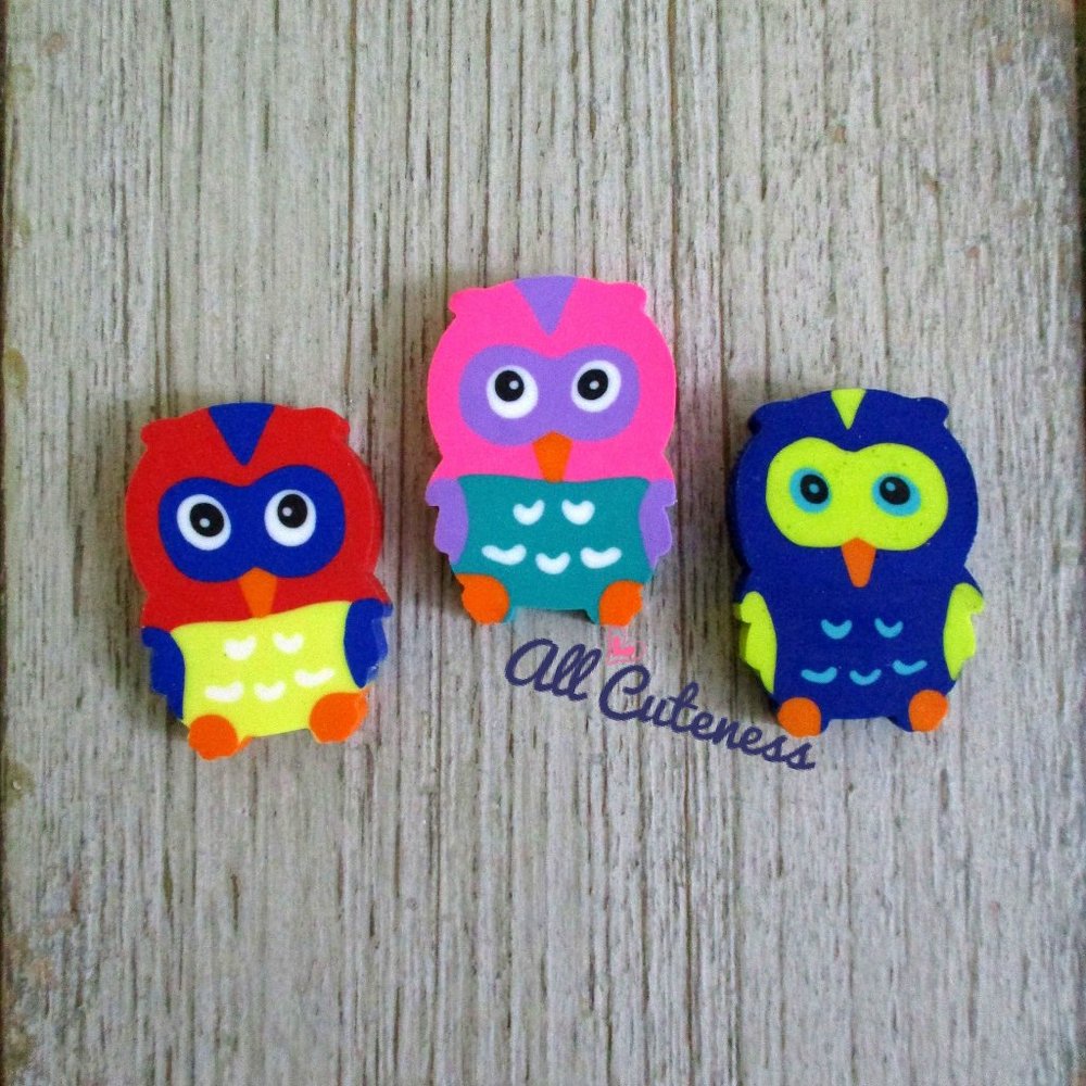 Owl Erasers